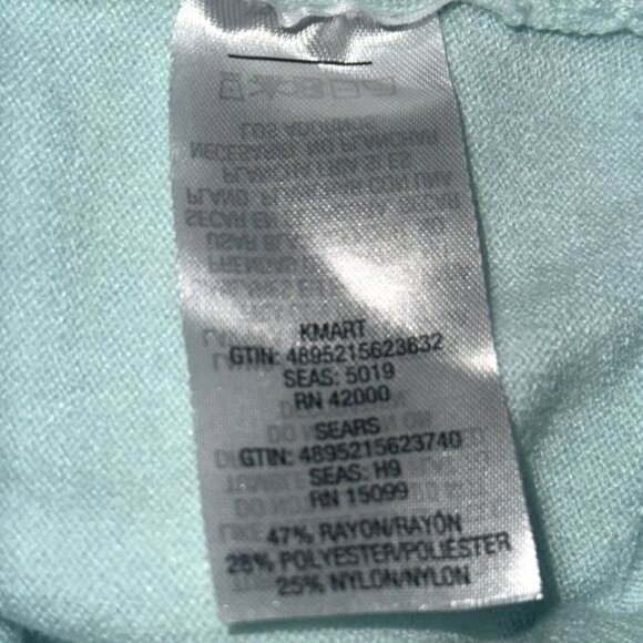 Basic Editions Plus Mint Green Pullover Sweater With Decorative Beading Size 2X - Picture 3 of 8